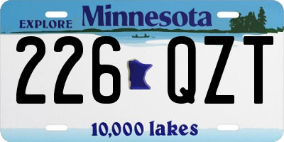 MN license plate 226QZT