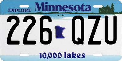 MN license plate 226QZU