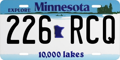 MN license plate 226RCQ