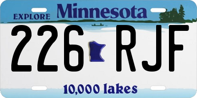 MN license plate 226RJF