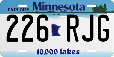 MN license plate 226RJG