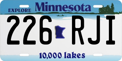 MN license plate 226RJI