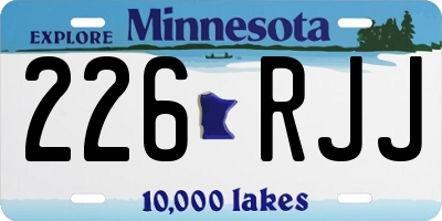 MN license plate 226RJJ
