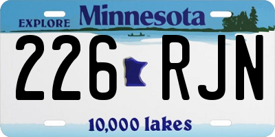 MN license plate 226RJN
