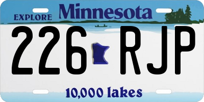 MN license plate 226RJP