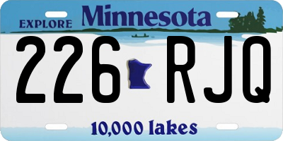 MN license plate 226RJQ