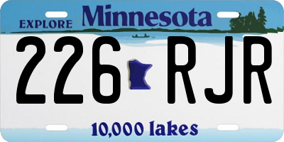 MN license plate 226RJR