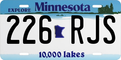 MN license plate 226RJS
