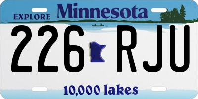 MN license plate 226RJU