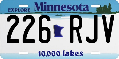 MN license plate 226RJV