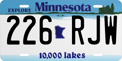 MN license plate 226RJW