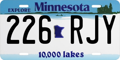MN license plate 226RJY