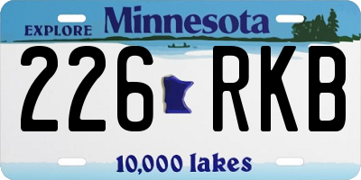 MN license plate 226RKB