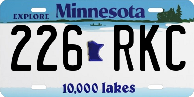 MN license plate 226RKC