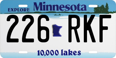MN license plate 226RKF