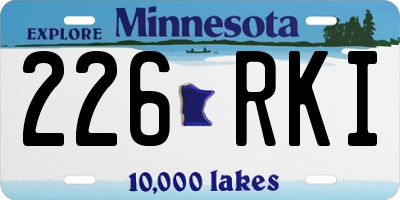 MN license plate 226RKI