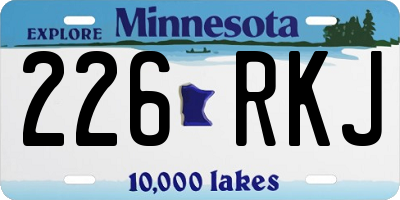 MN license plate 226RKJ
