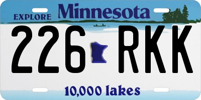 MN license plate 226RKK