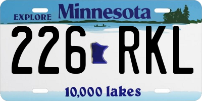 MN license plate 226RKL