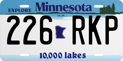 MN license plate 226RKP