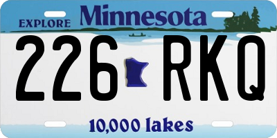 MN license plate 226RKQ