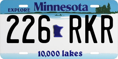 MN license plate 226RKR