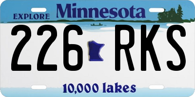 MN license plate 226RKS