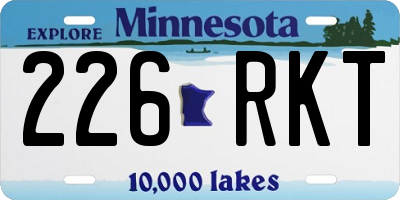 MN license plate 226RKT