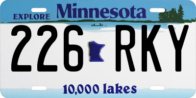 MN license plate 226RKY