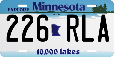 MN license plate 226RLA