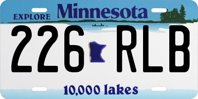 MN license plate 226RLB