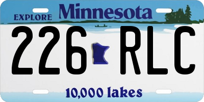 MN license plate 226RLC