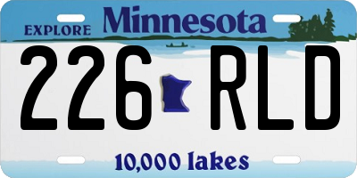 MN license plate 226RLD
