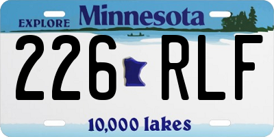 MN license plate 226RLF
