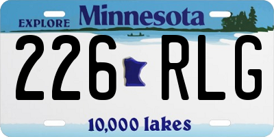 MN license plate 226RLG