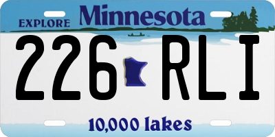 MN license plate 226RLI