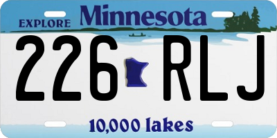 MN license plate 226RLJ