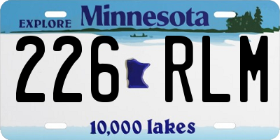 MN license plate 226RLM
