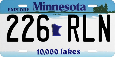 MN license plate 226RLN
