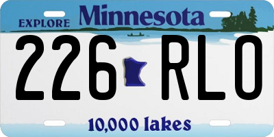 MN license plate 226RLO