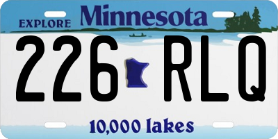 MN license plate 226RLQ