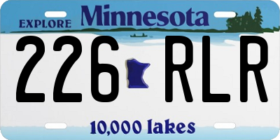 MN license plate 226RLR