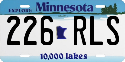 MN license plate 226RLS