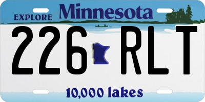MN license plate 226RLT