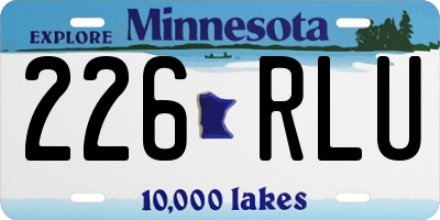 MN license plate 226RLU