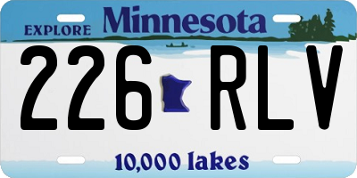 MN license plate 226RLV