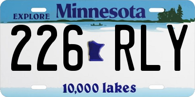 MN license plate 226RLY
