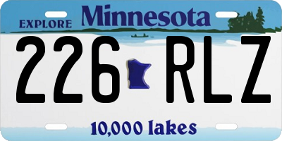 MN license plate 226RLZ