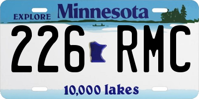 MN license plate 226RMC
