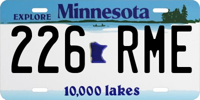 MN license plate 226RME